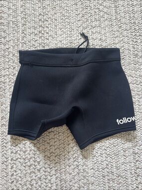 Black Women's Neoprene Swim Shorts